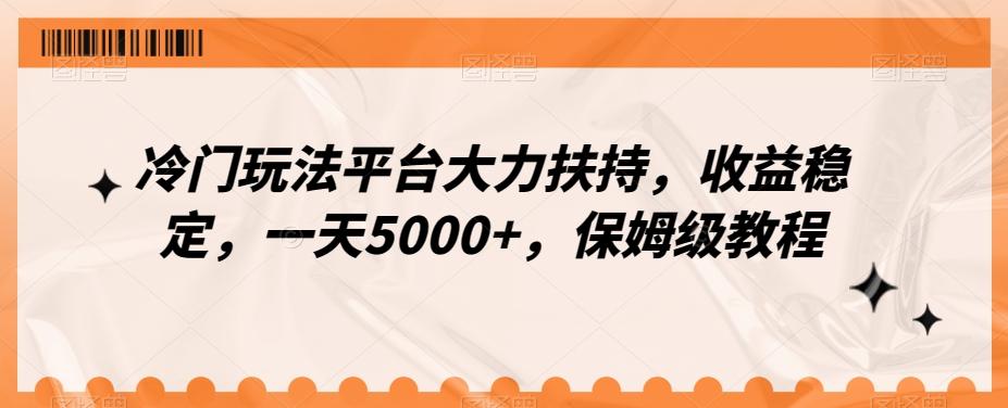 冷门玩法平台大力扶持,收益稳定,一天5000+,保姆级教程(附抖音7天起号法)-吾爱云课堂