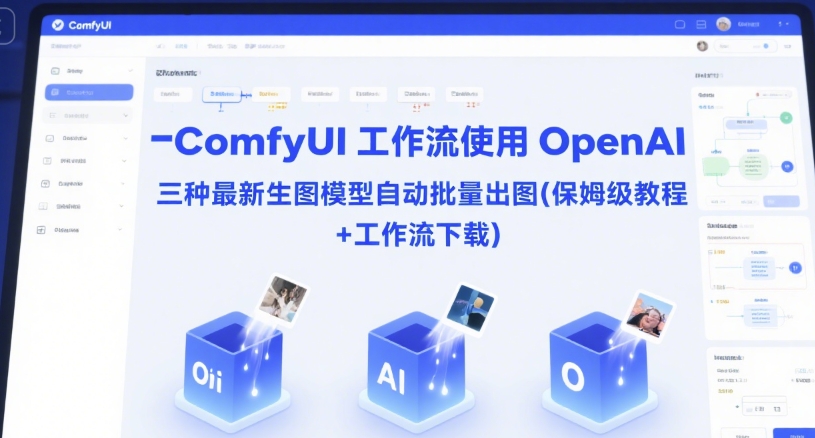 ComfyUI 工作流使用 OpenAI 三种最新生图模型自动批量出图(保姆级教程+工作流下载)-吾爱云课堂