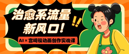 治愈系流量新风口，AI+宫崎骏动画创作实战课，从0到1打造爆款视频-吾爱云课堂