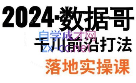 数据哥·2024年千川前沿打法落地实操课-吾爱云课堂