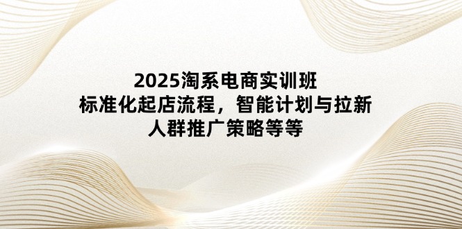 2025淘系电商实训班:标准化起店流程,智能计划与拉新,人群推广策略等等-吾爱云课堂