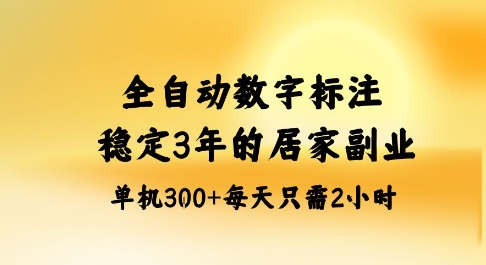 全自动数字标注,稳定3年的蓝海项目,居家也能矩阵开干的副业,单机日入3张+【揭秘】-吾爱云课堂