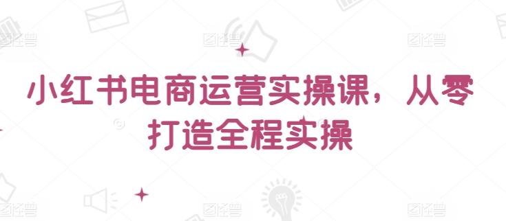 小红书电商运营实操课,从零打造全程实操-吾爱云课堂