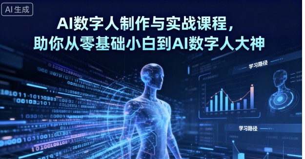 AI数字人制作与实战课程,助你从零基础小白到AI数字人大神-吾爱云课堂