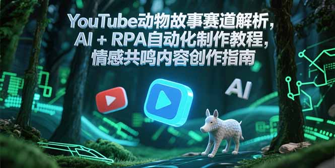 YouTube动物故事赛道解析,AI+RPA自动化制作教程,情感共鸣内容创作指南-吾爱云课堂