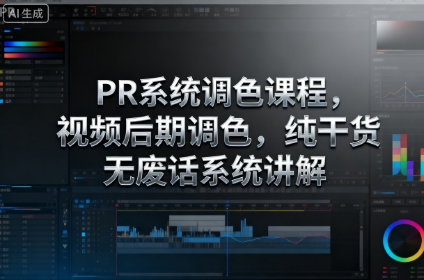 PR系统调色课程,视频后期调色,纯干货无废话系统讲解-吾爱云课堂
