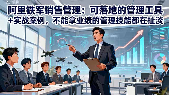 阿里铁军销售管理:可落地的管理工具+实战案例,不能拿业绩的管理都在扯淡-吾爱云课堂