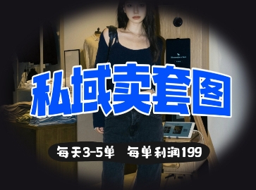 私域卖套图每天3-5单,每单利润99-吾爱云课堂