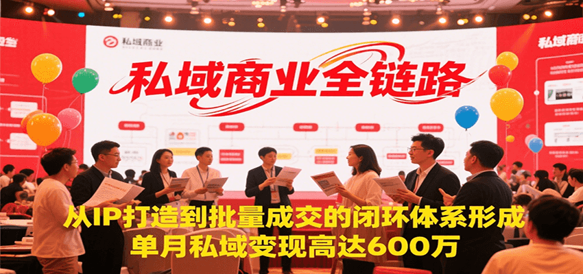 私域商业全链路，从IP打造到批量成交的闭环体系形成，单月私域变现600万-吾爱云课堂