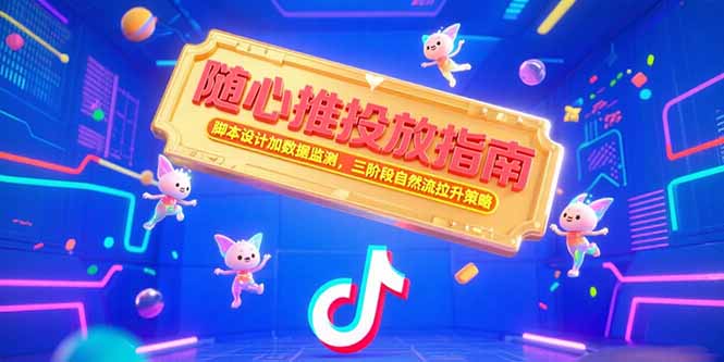 随心推投放指南,脚本设计加数据监测,三阶段自然流拉升策略-吾爱云课堂