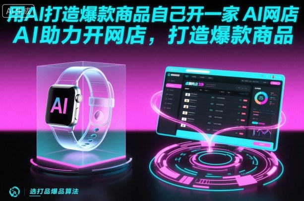 用AI打造爆款商品自己开一家AI网店,AI助力开网店,打造爆款商品-吾爱云课堂