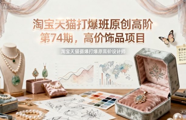 淘宝天猫打爆班原创高阶第74期,高价饰品项目-吾爱云课堂
