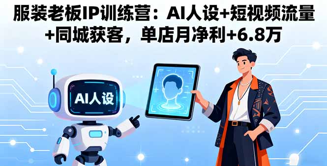 服装老板IP训练营:AI人设+短视频流量+同城获客,单店月净利+6.8万-吾爱云课堂