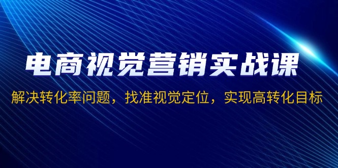 电商视觉营销实战课,解决转化率问题,找准视觉定位,实现高转化目标-吾爱云课堂