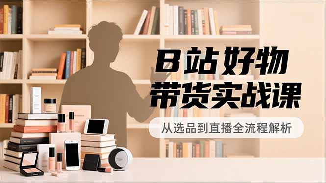 B站好物带货实战课，账号定位、选品拍摄、运营变现，全流程教学，实现UP主月入过万-吾爱云课堂