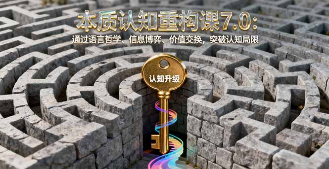 本质认知重构课7.0:通过语言哲学、信息博弈、价值交换,突破认知局限-吾爱云课堂