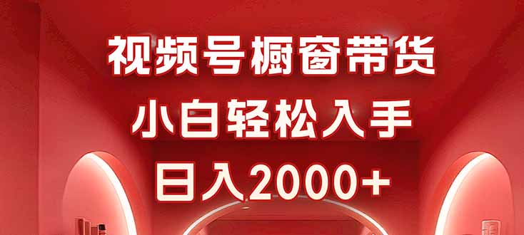 视频号橱窗带货,小白轻松入手,日入2000+-吾爱云课堂