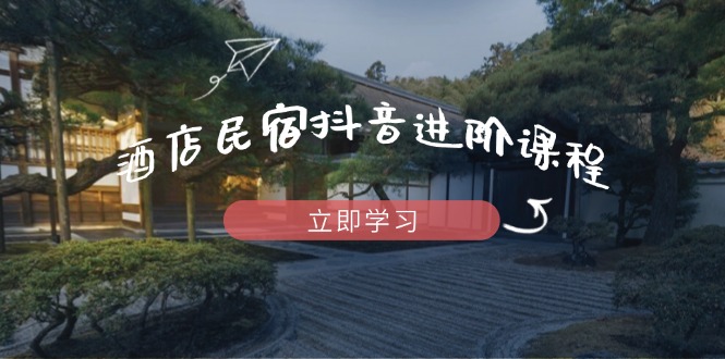 酒店民宿抖音进阶课程,掌握流量渠道与推流逻辑,打造爆款内容-吾爱云课堂
