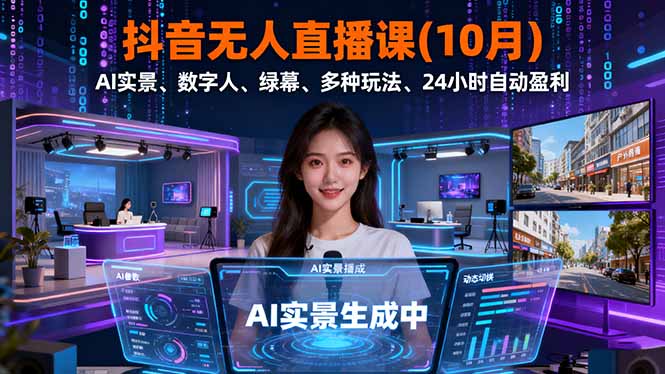 抖音无人直播课(10月-吾爱云课堂