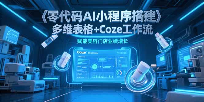 零代码AI小程序搭建,多维表格+Coze工作流,赋能美容门店业绩增长-吾爱云课堂