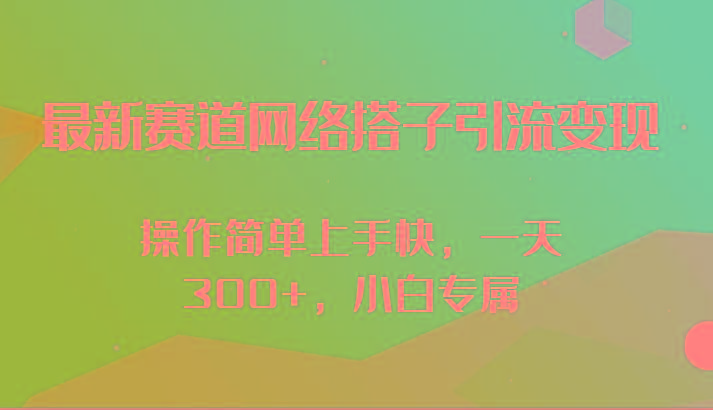最新赛道网络搭子引流变现!!操作简单上手快,一天300+,小白专属-吾爱云课堂