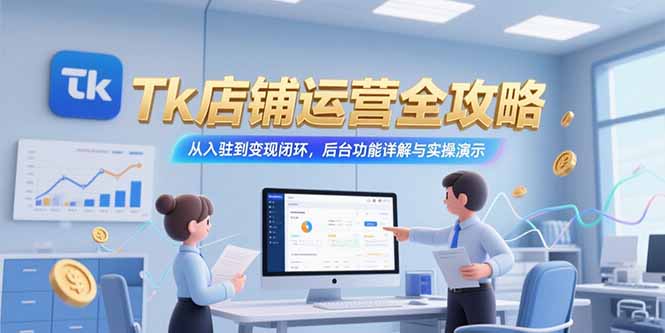 Tk店铺运营全攻略,从入驻到变现闭环,后台功能详解与实操演示-吾爱云课堂