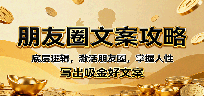 朋友圈文案攻略:底层逻辑,激活朋友圈,掌握人性,写出吸金好文案-吾爱云课堂