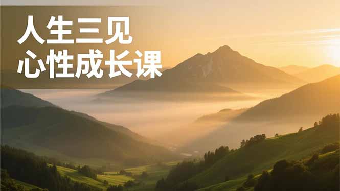 人生三见心性成长课，见天地众生自己，搞透人性安顿身心，活出清晰自我，内在富足无价-吾爱云课堂