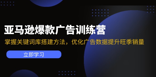 亚马逊爆款广告训练营:掌握关键词库搭建方法,优化广告数据提升旺季销量-吾爱云课堂