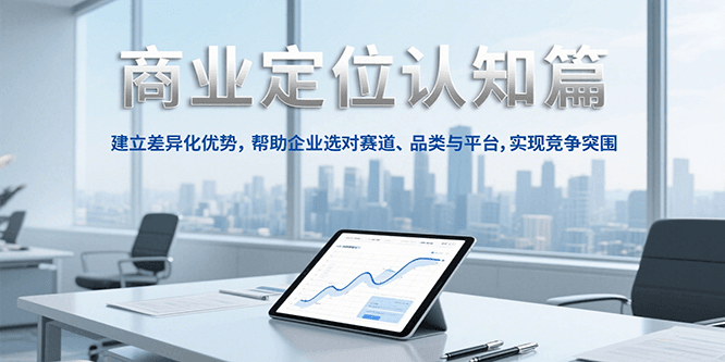 商业定位认知,建立差异化优势,帮助企业选对赛道、品类与平台,实现竞争突围-吾爱云课堂