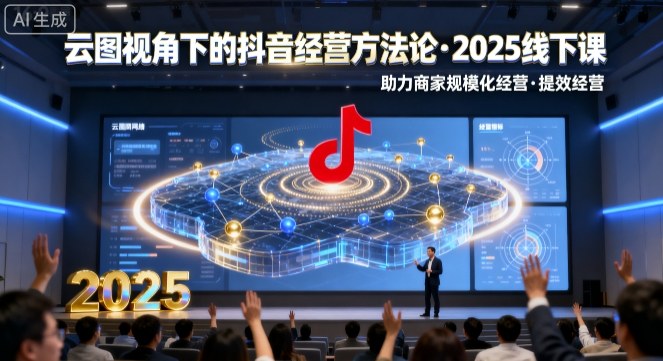 云图视角下的抖音经营方法论,2025线下课,助力商家规模化经营,提效经营(录音+字幕)-吾爱云课堂
