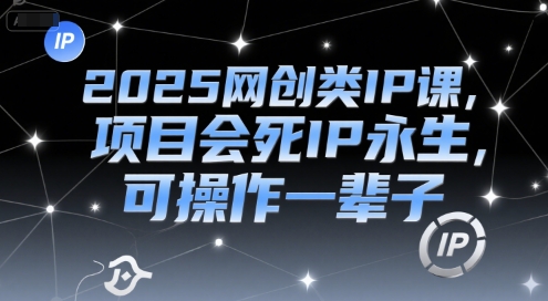 2025网创类IP课,项目会死IP永生,可操作一辈子-吾爱云课堂