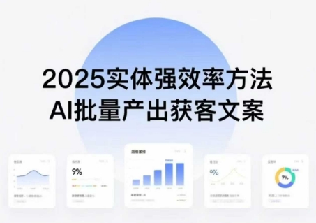 实体强效率方法:AI批量产出获客文案,2025年普通人拥抱AI,实现实体创收-吾爱云课堂