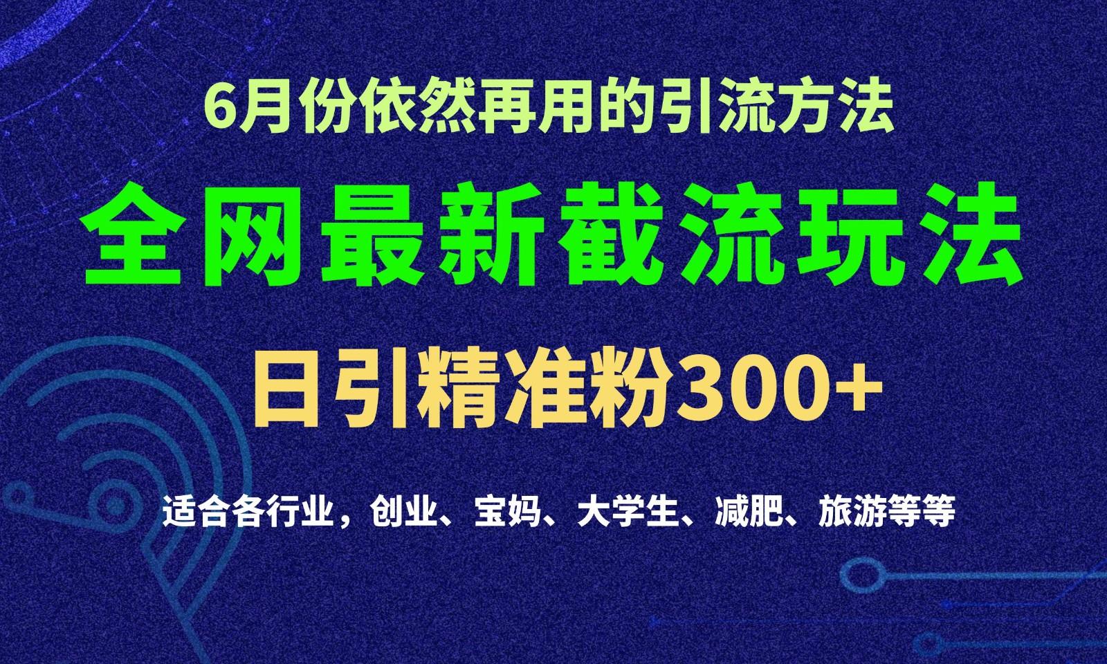 2024全网最新截留玩法,每日引流突破300+-吾爱云课堂
