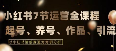 7节小红书运营实战全教程,结合最新情感赛道,打通小红书运营全流程【揭秘】-吾爱云课堂