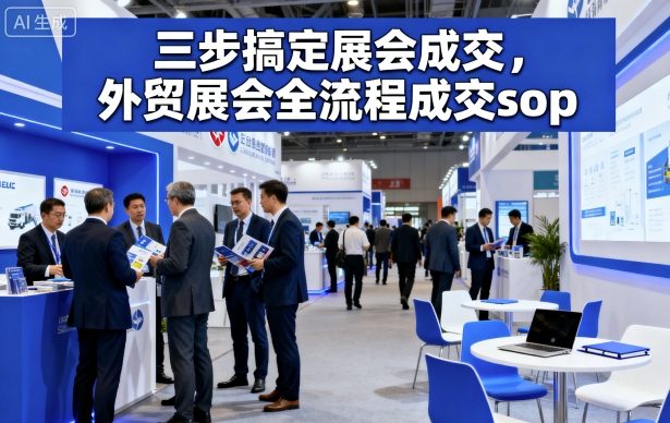 三步搞定展会成交,外贸展会全流程成交sop-吾爱云课堂