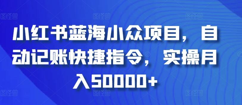 小红书蓝海小众项目，自动记账快捷指令，实操月入50000+【揭秘】-吾爱云课堂