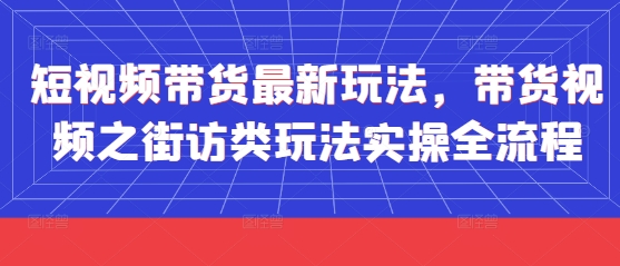 短视频带货最新玩法,带货视频之街访类玩法实操全流程-吾爱云课堂