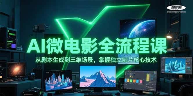 AI微电影全流程课，从剧本生成到三维场景，掌握独立制片核心技术-吾爱云课堂