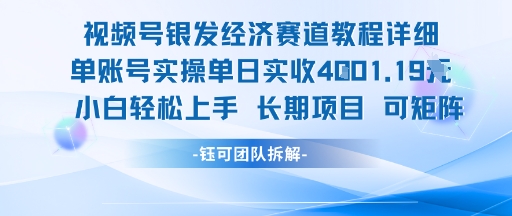 视频号银发经济赛道单账号实操单日实收1k+,小白轻松上手长期项目-吾爱云课堂