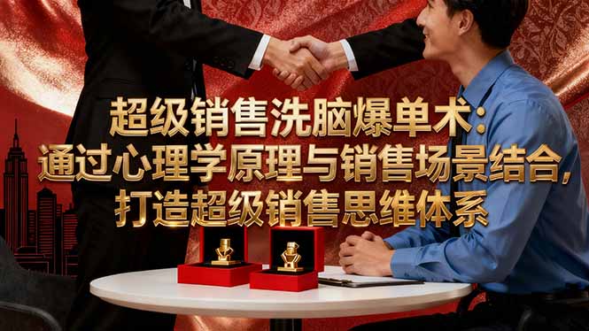 超级销售洗脑爆单术:通过心理学原理与销售场景结合,打造超级销售思维体系-吾爱云课堂