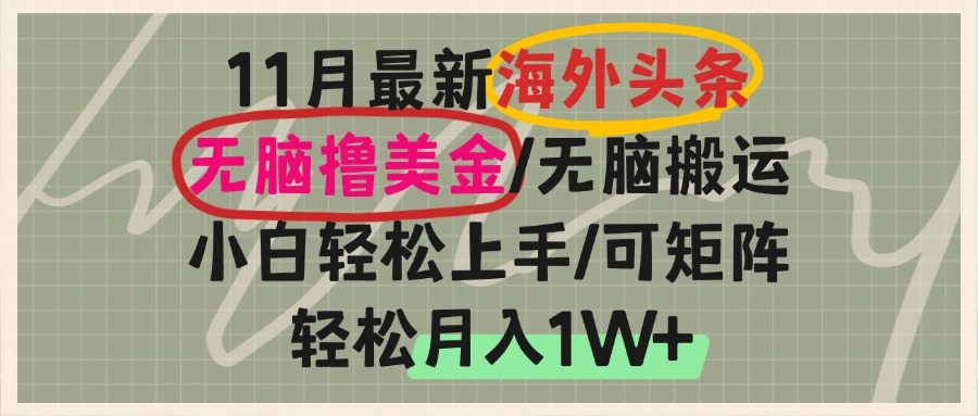 海外头条,无脑搬运撸美金,小白轻松上手,可矩阵操作,轻松月入1W+-吾爱云课堂