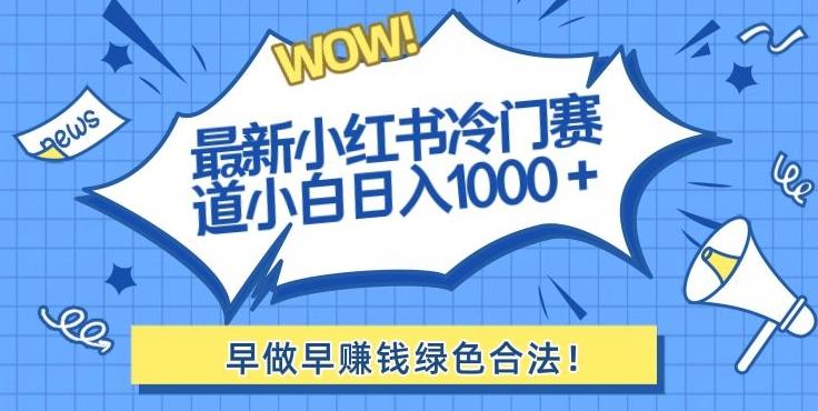 最新小红书冷门赛道日入1000+一部手机小白轻松-吾爱云课堂