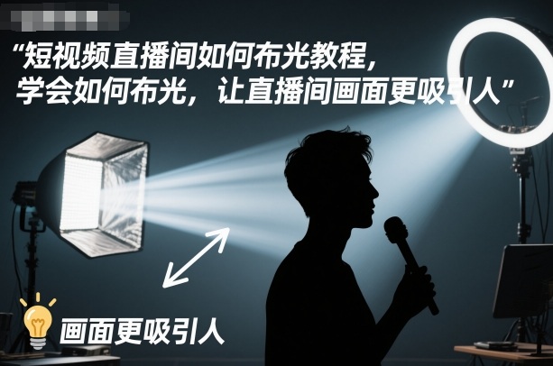 短视频直播间如何布光教程,学会如何布光,让直播间画面更吸引人-吾爱云课堂