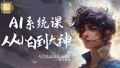 AI系统课程,从小白到大神系统学AI,AI声音-AI绘画-AI视频一门课全掌握-吾爱云课堂