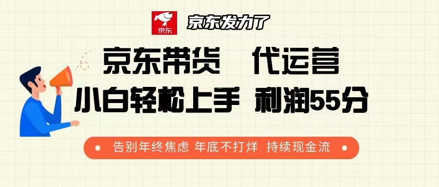 京东带货 代运营 利润55分 告别年终焦虑 年底不打烊 持续现金流-吾爱云课堂