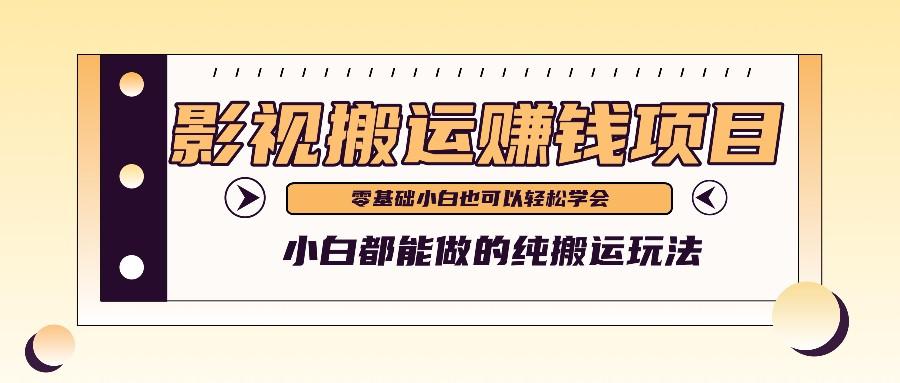 手把手教你操作影视搬运项目,小白都能做零基础也能赚钱-吾爱云课堂