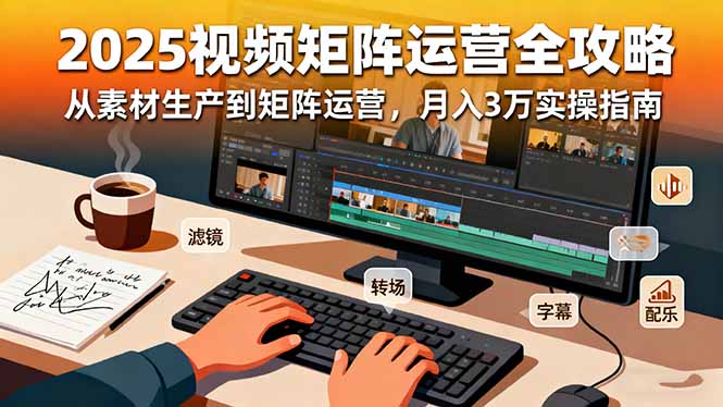 2025短视频矩阵运营全攻略:从素材生产到矩阵运营,月入3万实操指南-吾爱云课堂