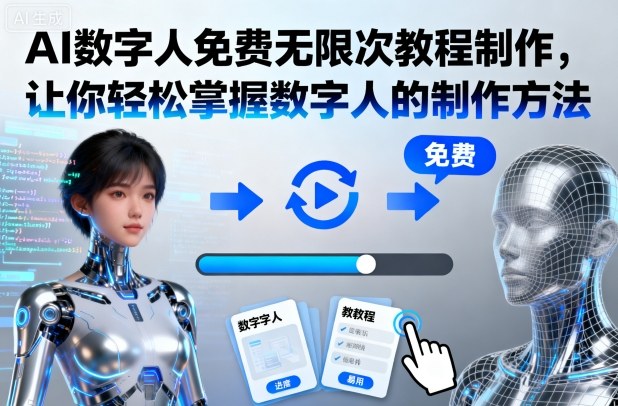 AI数字人免费无限次教程制作,让你轻松掌握数字人的制作方法-吾爱云课堂
