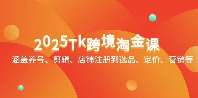 2025Tk跨境淘金课:涵盖养号、剪辑、店铺注册到选品、定价、营销等-吾爱云课堂